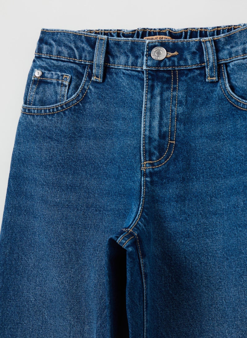 Culotte jeans with five pockets