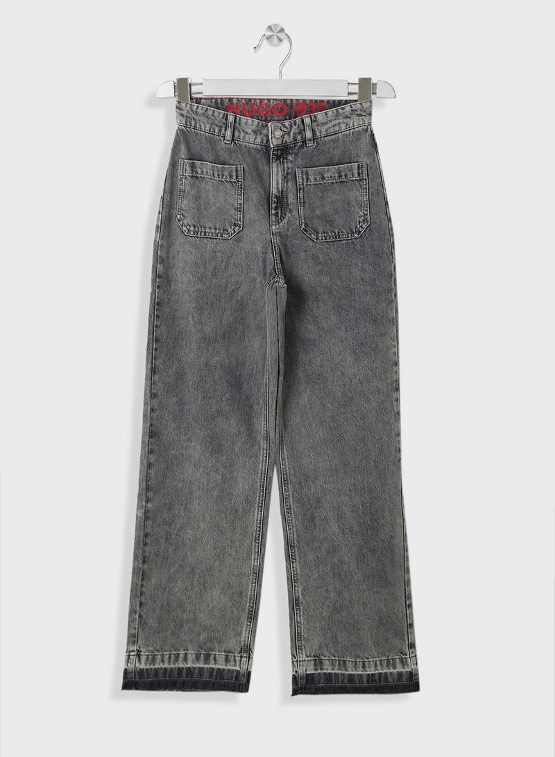 Kids Straight Fit Denim Jeans