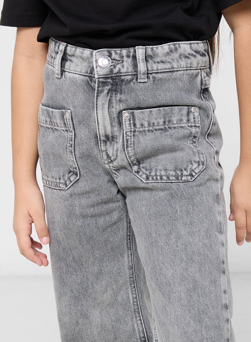 Kids Straight Fit Denim Jeans