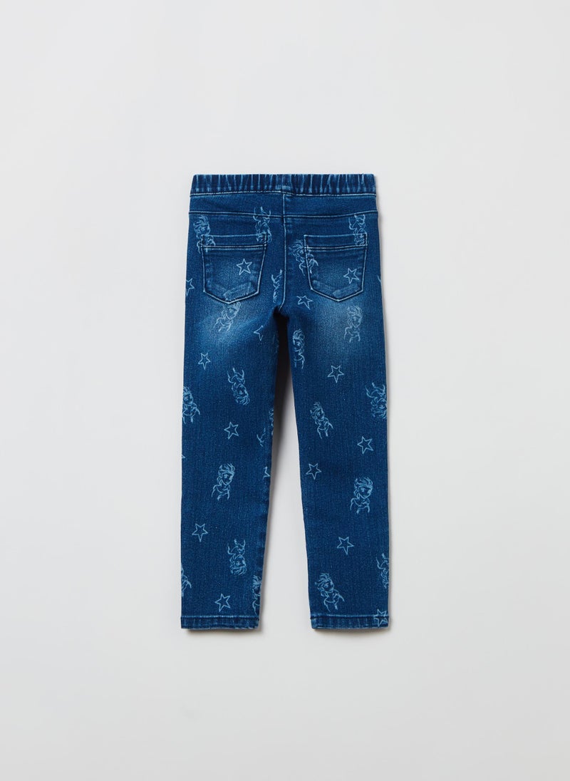 Jeggings with Elsa and stars print