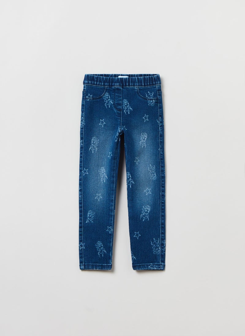 Jeggings with Elsa and stars print