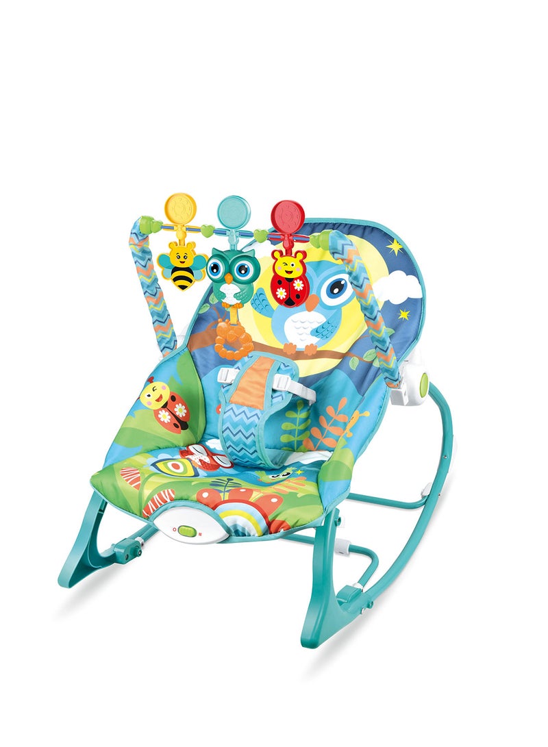 Multifunctional Baby Rockers, Cartoon Newborn Rocking Chair With Music And Toy, Can Sit And Lie, Baby Bouncer