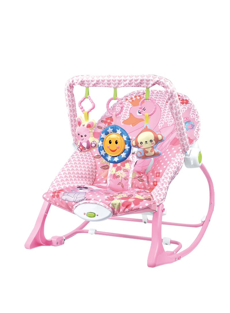 Multifunctional Baby Rockers, Cartoon Newborn Rocking Chair With Music And Toy, Can Sit And Lie, Baby Bouncer