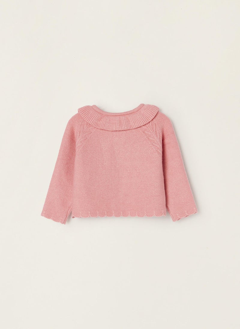 Cardigan for Newborn Baby Girls, Pink