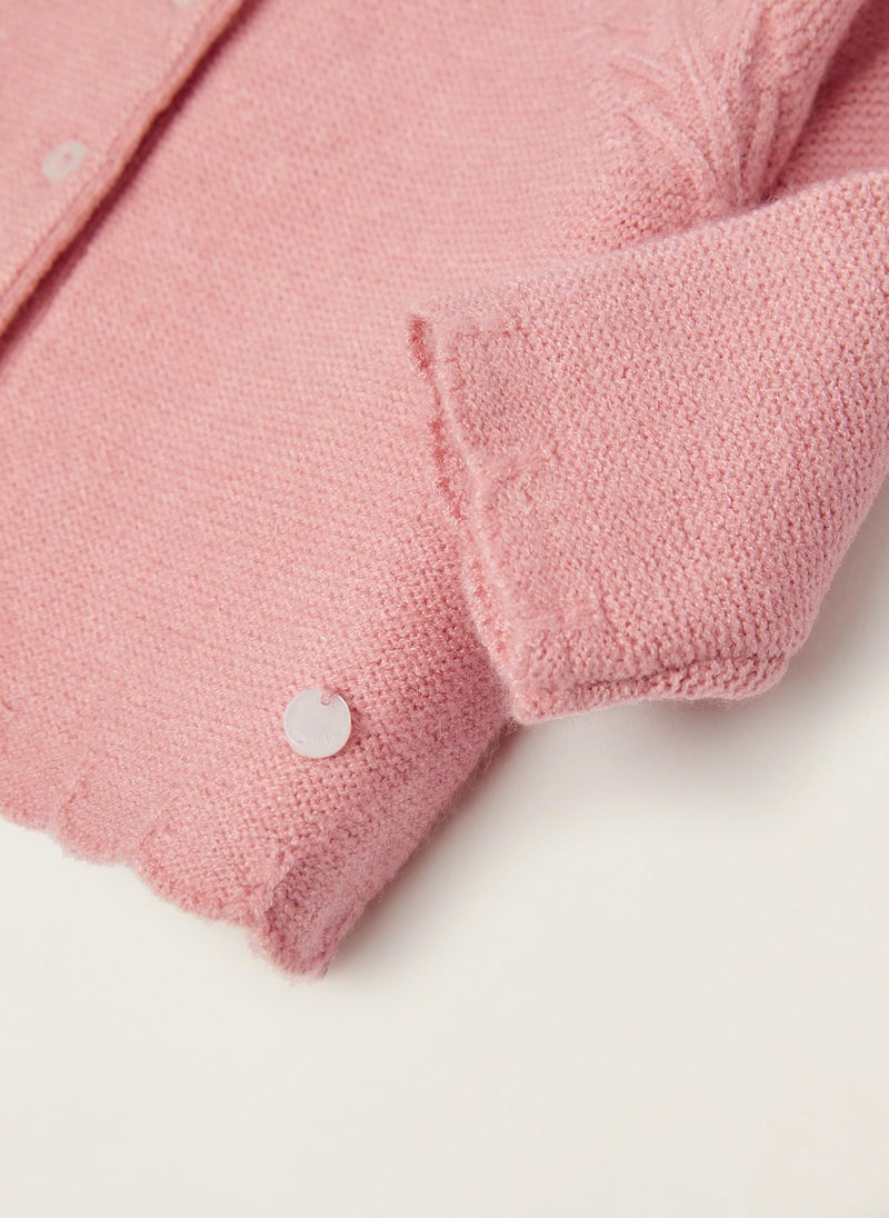 Cardigan for Newborn Baby Girls, Pink