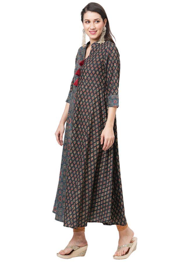 Multi Print Flared Kurti