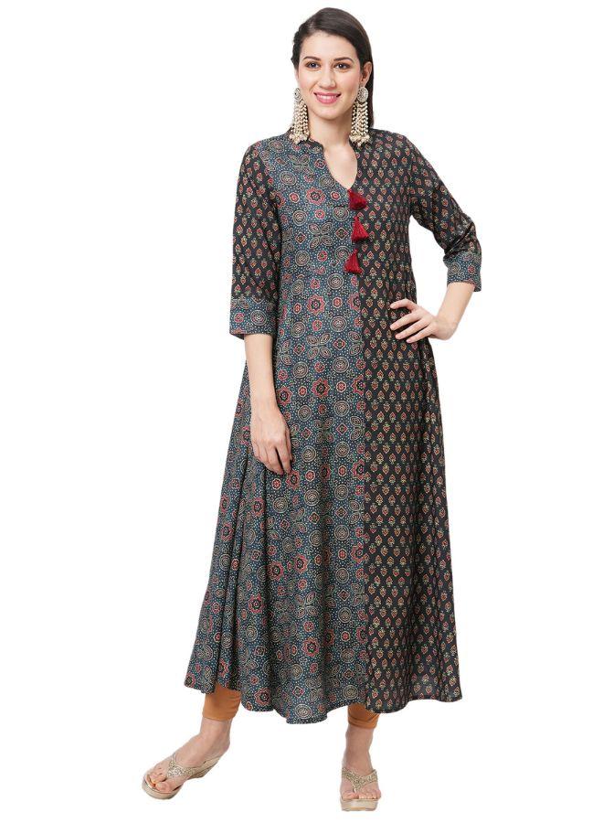 Multi Print Flared Kurti