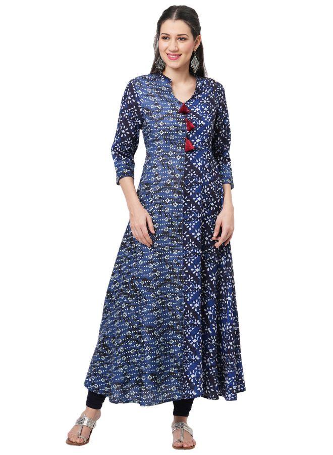 Multi Print Flared Kurti