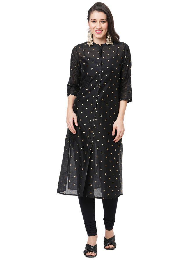 Polka Dot Chanderi Kurti