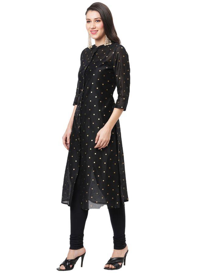 Polka Dot Chanderi Kurti