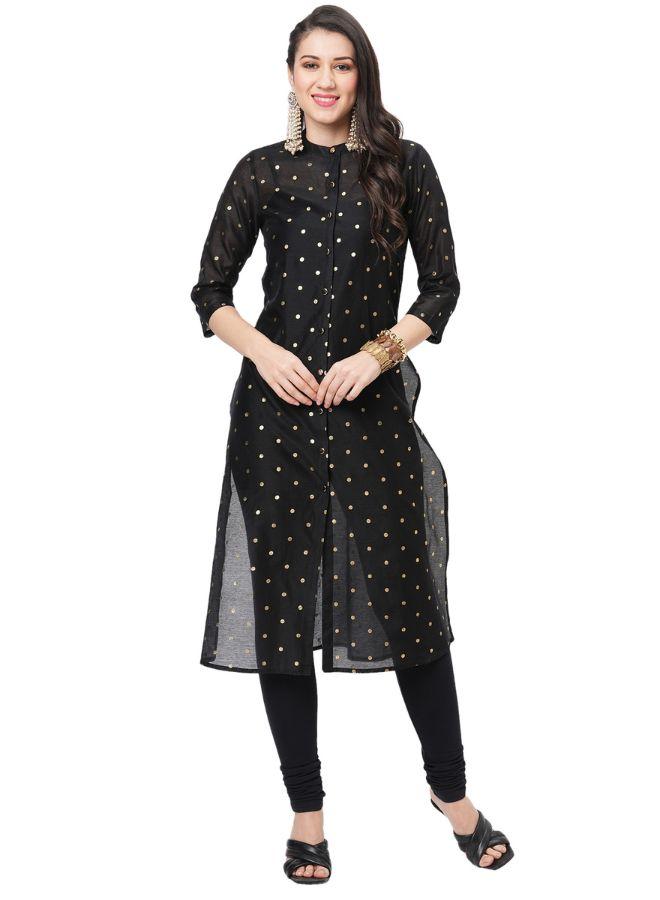 Polka Dot Chanderi Kurti