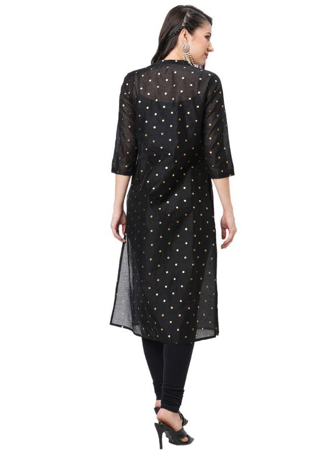 Polka Dot Chanderi Kurti