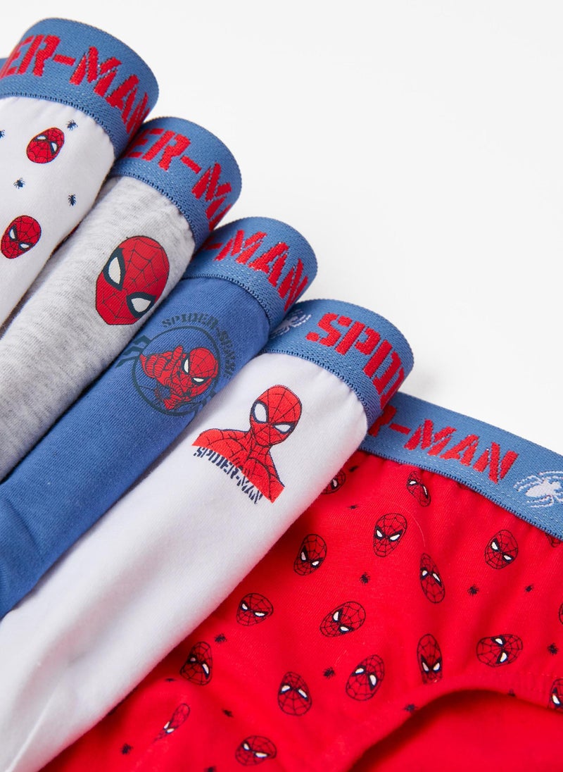 5-Pack Cotton Briefs for Boys 'Spider-Man', Multicoloured