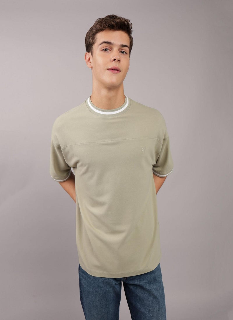 Ringer Pique Crew Neck T-Shirt