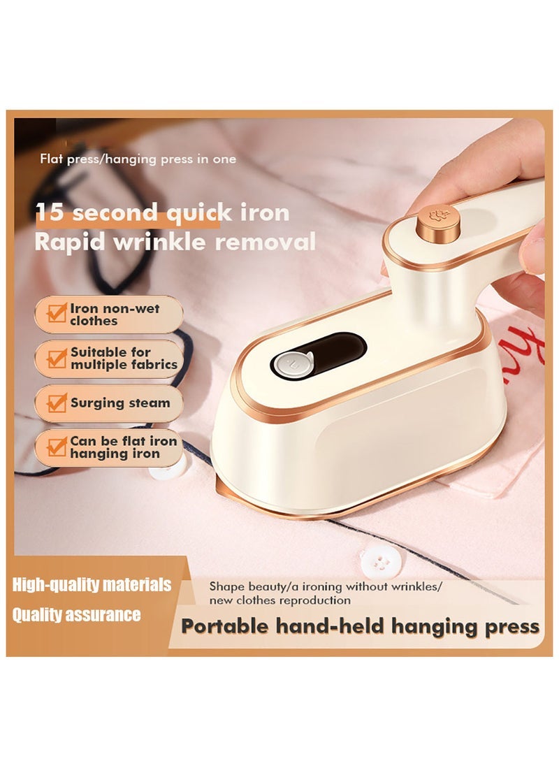 Mini Travel Steam Iron - 1000 Watt Travel Steam Iron Portable Professional Handheld Garment Steamer 180° Rotating Foldable Home and Travel Garment Steamer Suitable for Home and Travel Garment Steamers