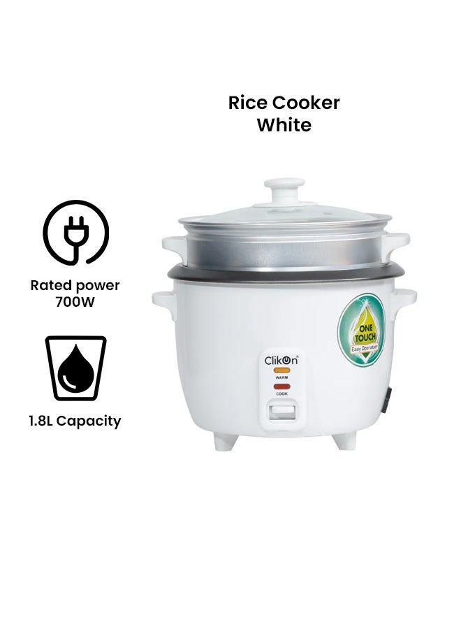 Rice Cooker With Stremer 1.8 L 700.0 W CK2127-N White