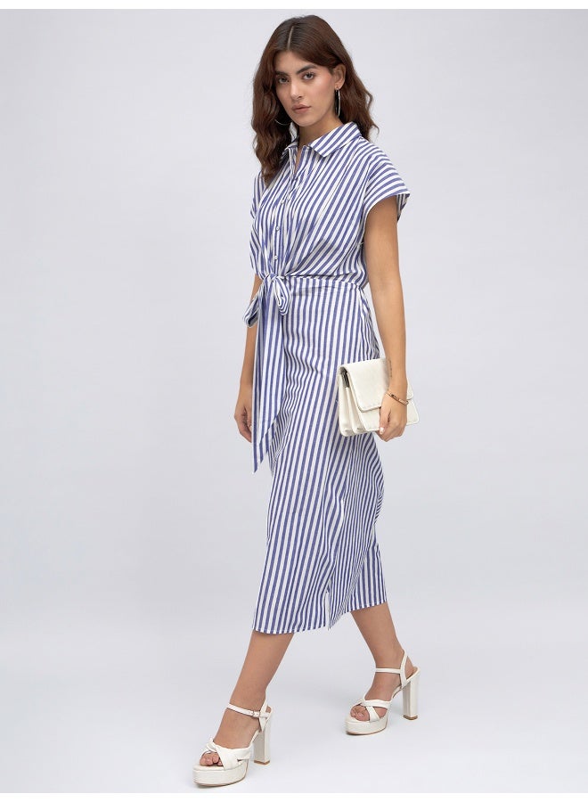 Striped Tie-Waist Dress