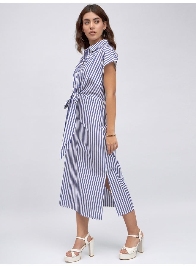 Striped Tie-Waist Dress