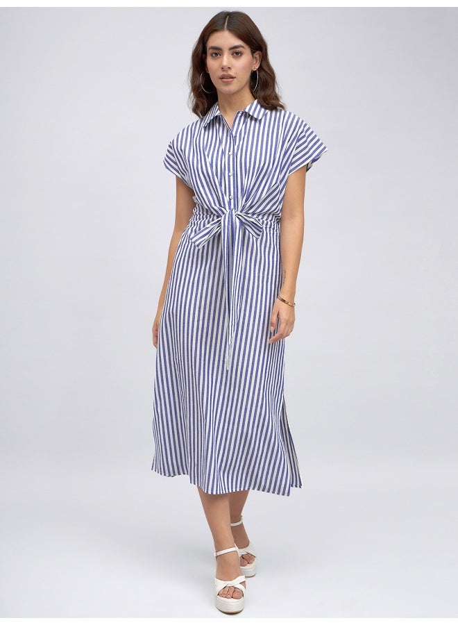Striped Tie-Waist Dress