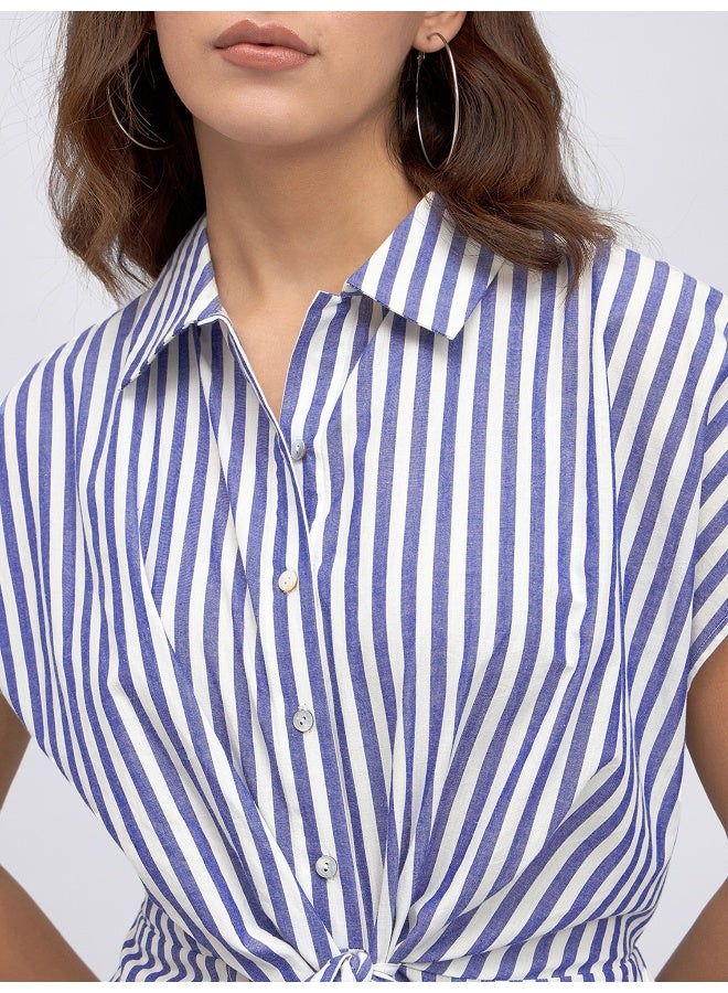 Striped Tie-Waist Dress