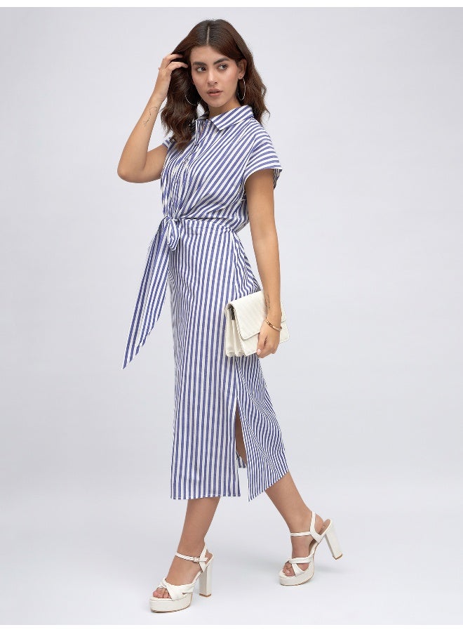 Striped Tie-Waist Dress