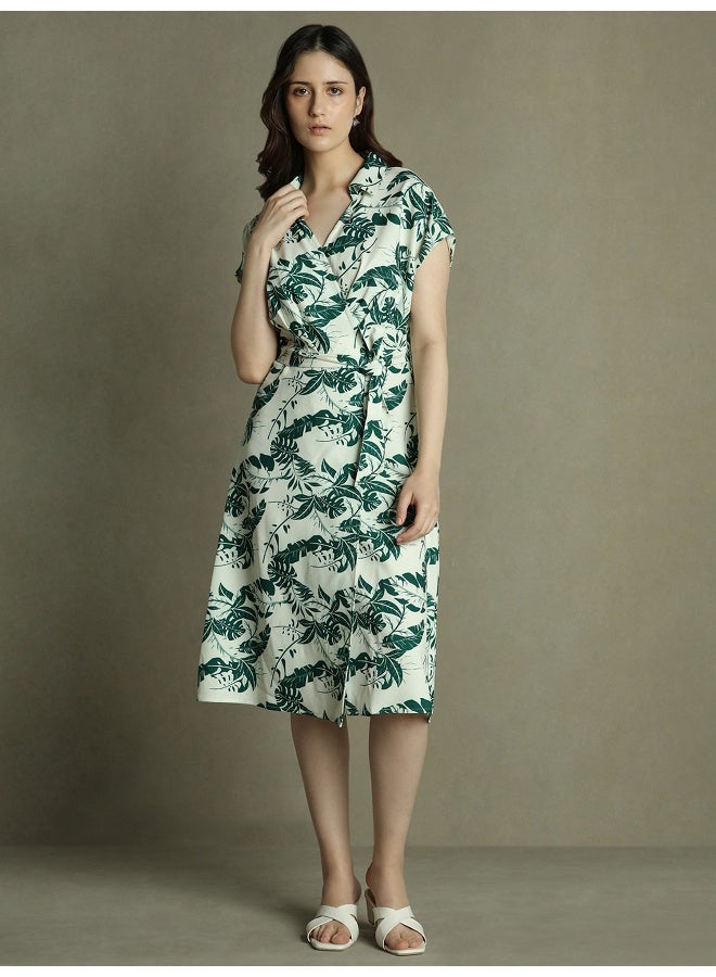 Tropical Print Dress