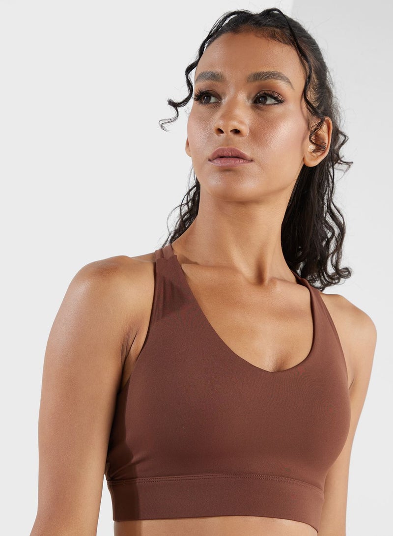 Contrast Cutout Detail Sports Bra