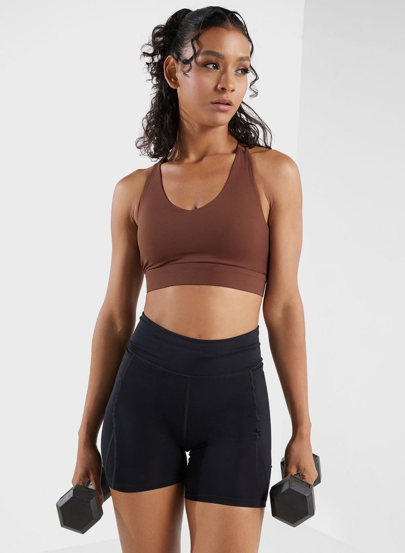 Contrast Cutout Detail Sports Bra