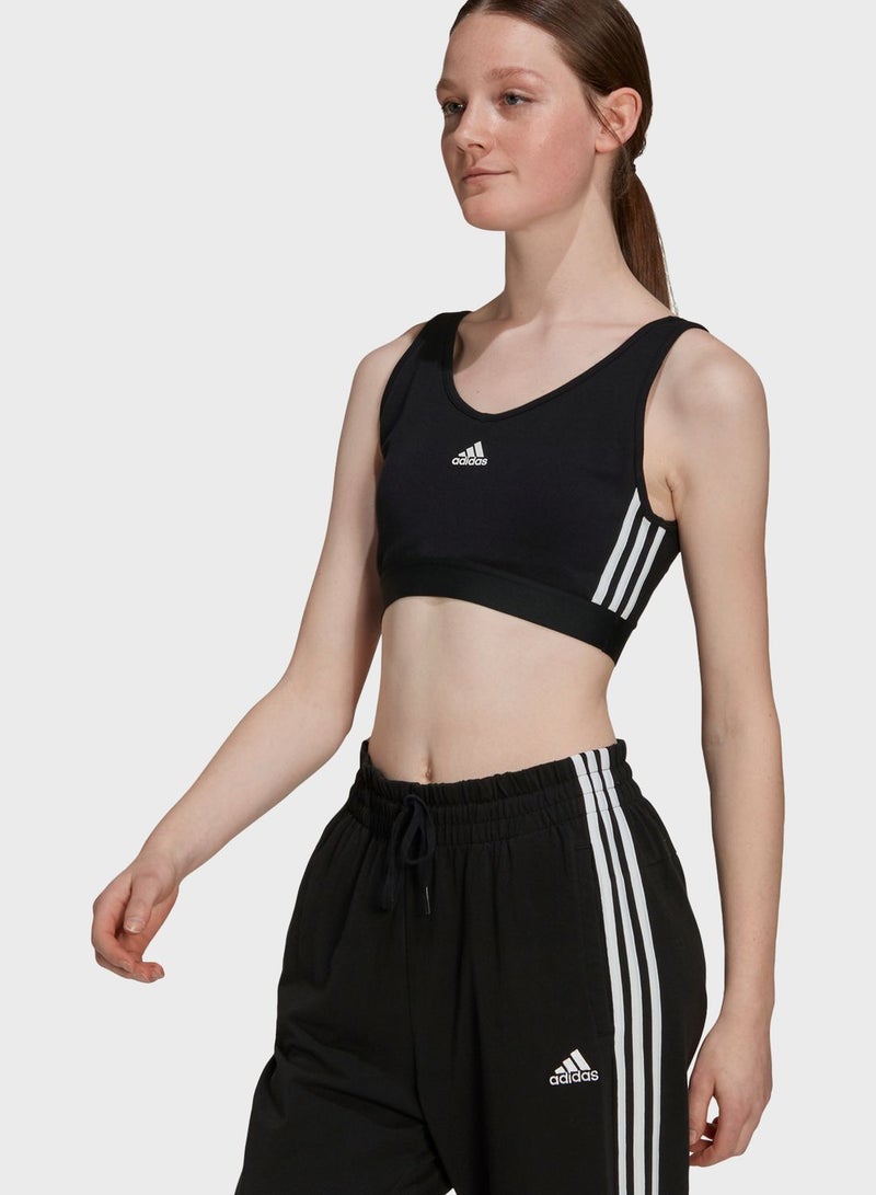 3 Stripe Cropped Bra