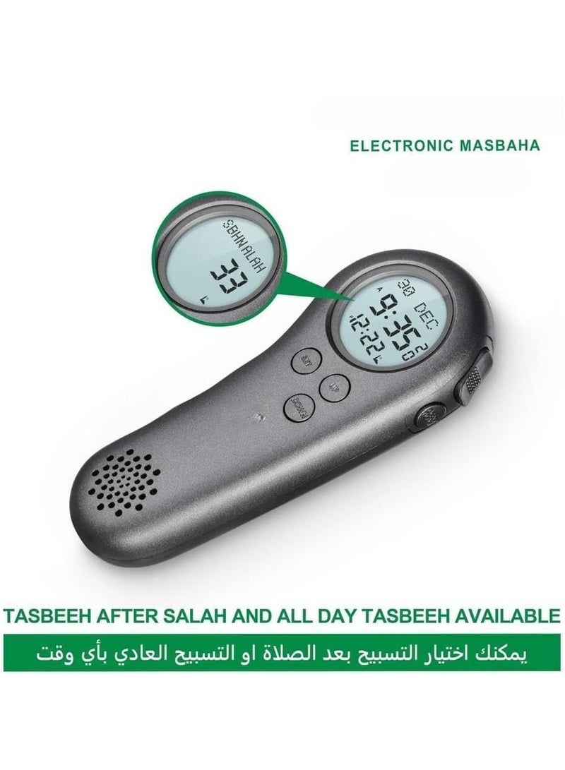 Multifunction Electronic Masbaha With Azan Time, Qibla Compass, And Digital Tasbeeh Counter