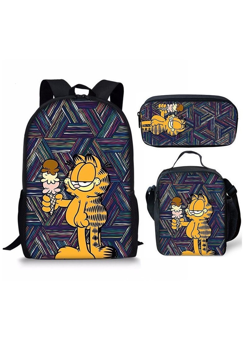 New Style Cartoon Student Backpack Three-Piece Set 29*42*16cm