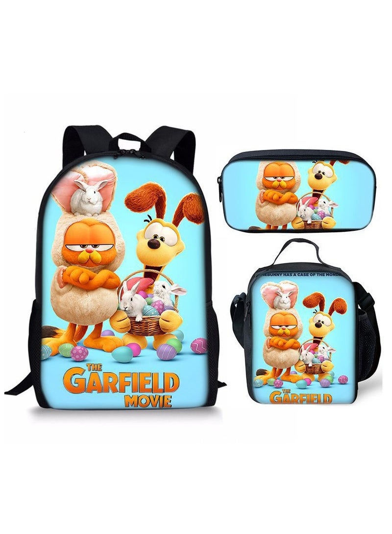 New Style Cartoon Student Backpack Three-Piece Set 29*42*16cm