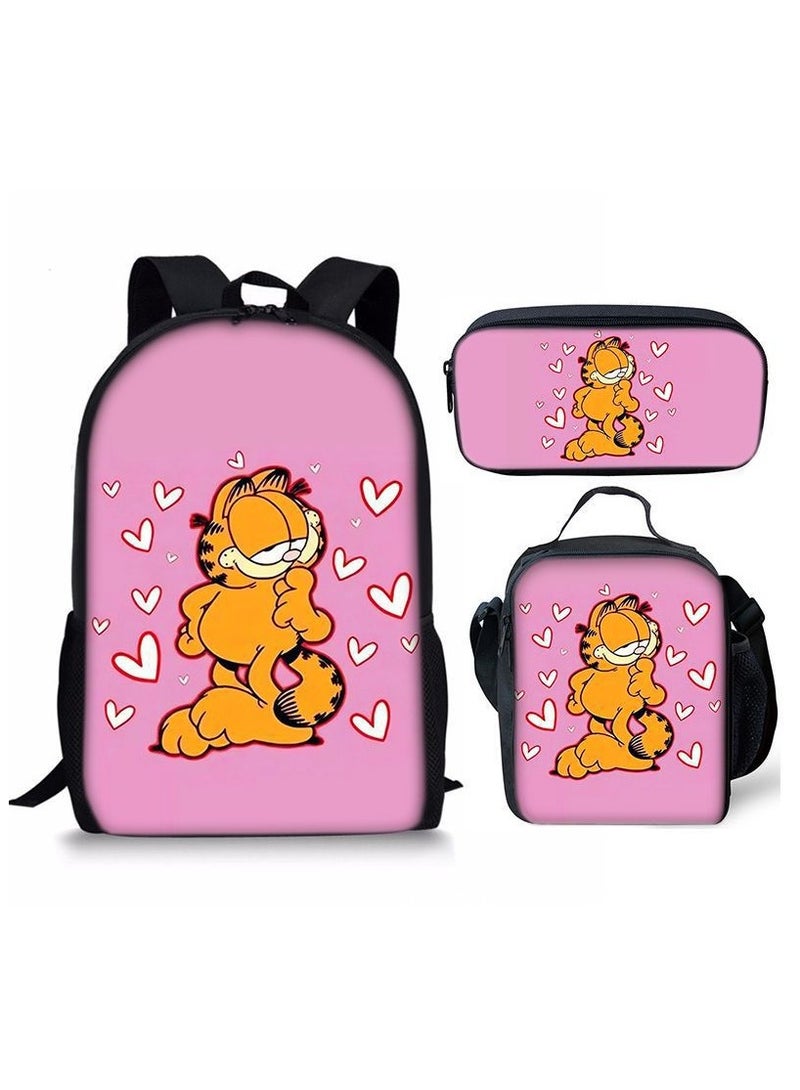 New Style Cartoon Student Backpack Three-Piece Set 29*42*16cm