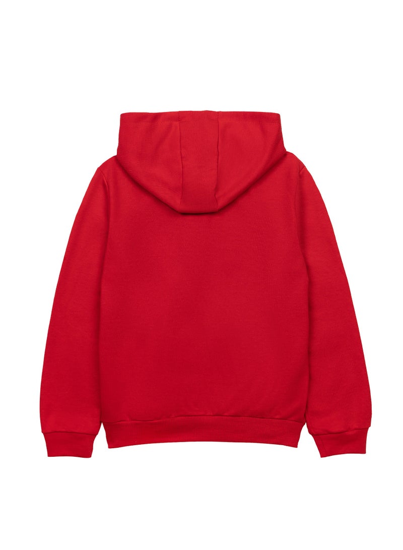 Kids Boys  Hooded Zip Thru With Embroidery