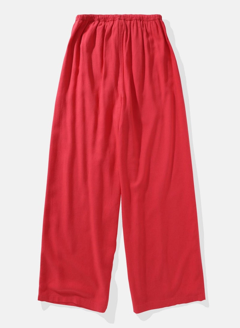 High Waist Wide Leg Drawstrings Pants