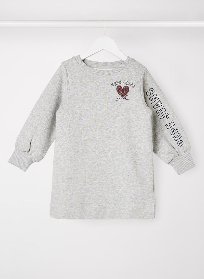 Kids Gea Sweatshirt Dress Grey