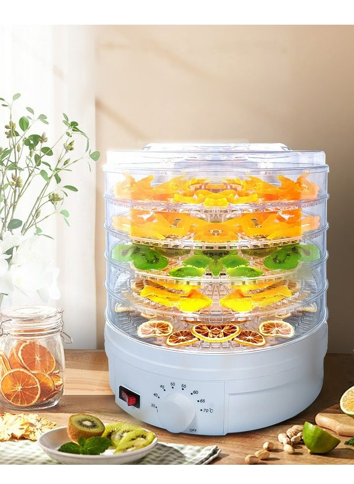 Food Dehydrator Machine Dehydrators For Food And Jerky 5 Trays Adjustable Temperature Control Multi-Funtional Dryer For Preserve Jerky, Fruits, Vegetables, Meat, Herbs, Flowers