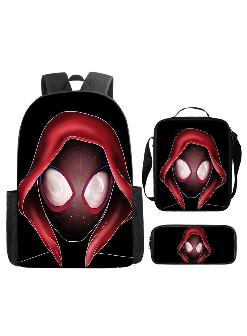 Spiderman Hero Cartoon Backpack Three-Piece Set 29*42*16cm