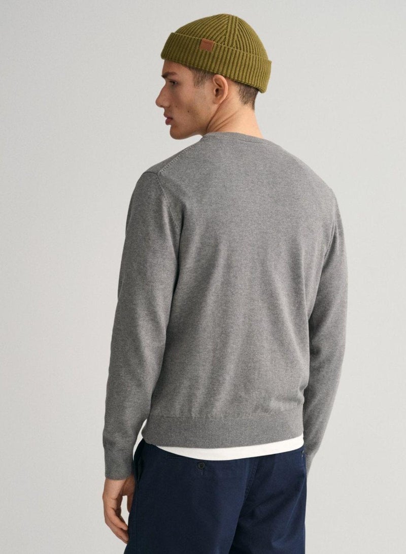 Classic Cotton Crew Neck Sweater