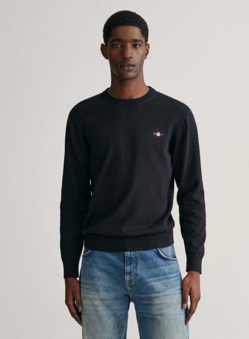 Classic Cotton Crew Neck Sweater