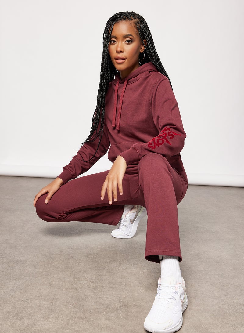 Straight Leg Sweatpants Maroon