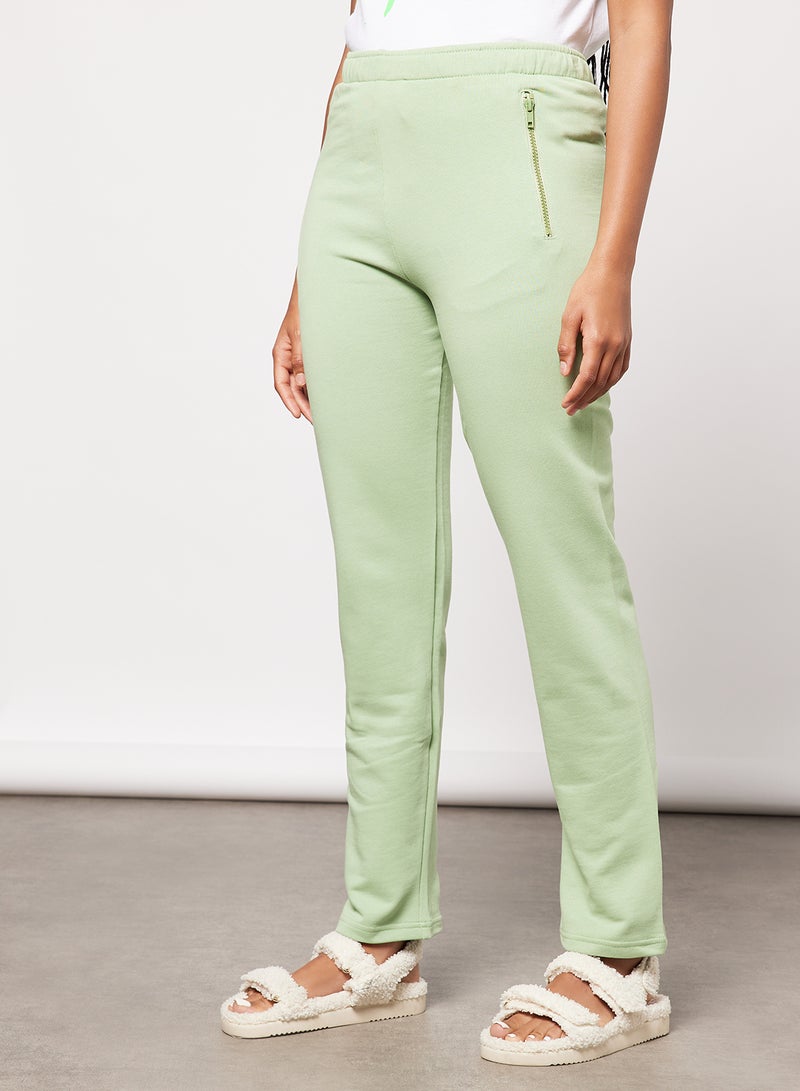 Straight Leg Sweatpants Green