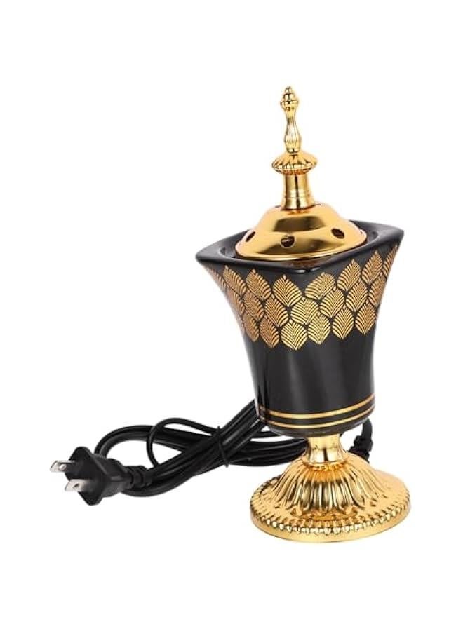 Incense Burner Bakhoor Burner Electric Oud Frankincense Candle Stand Incense Stick Holder Aroma Diffuser Incense Furnace Home Decor Censer Burner Iron Middle East