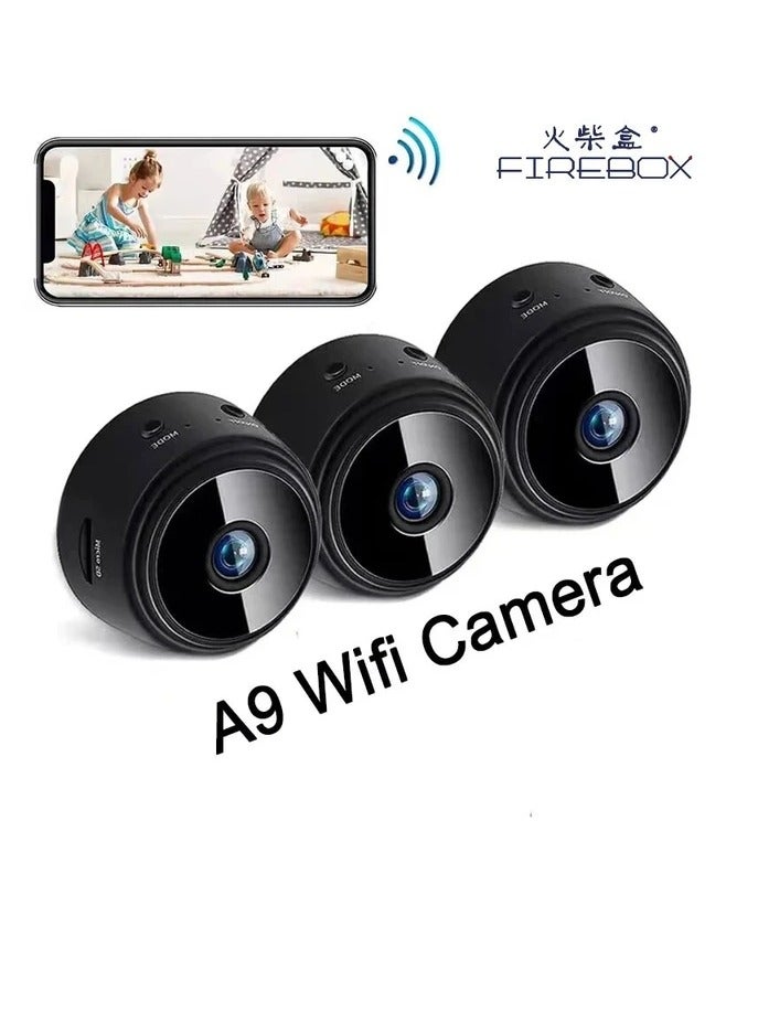 A9 Wi-Fi Smart Mini HD Hide IP Camera 3Pcs Combo