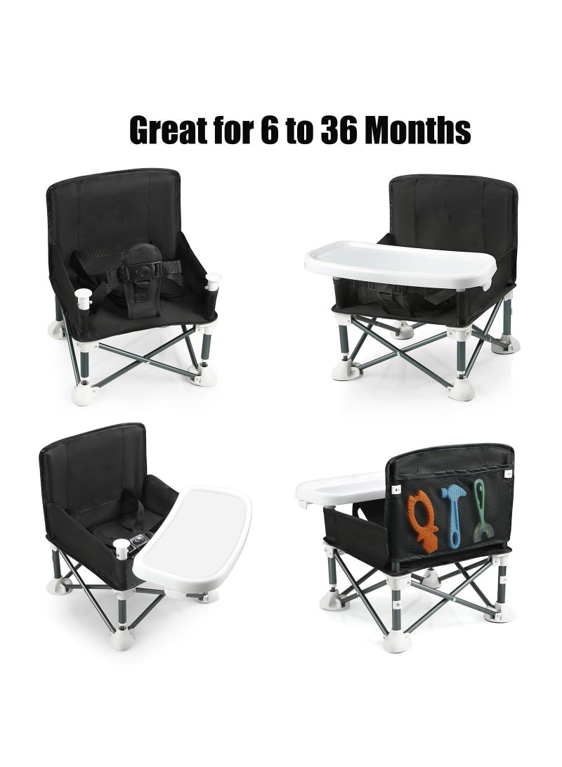 Portable Baby Seat Travel| Compact Fold with Straps for Indoor/Outdoor Use| Great for Camping, Beach, Lawn |Toddlers, Kids, Boys, Girls