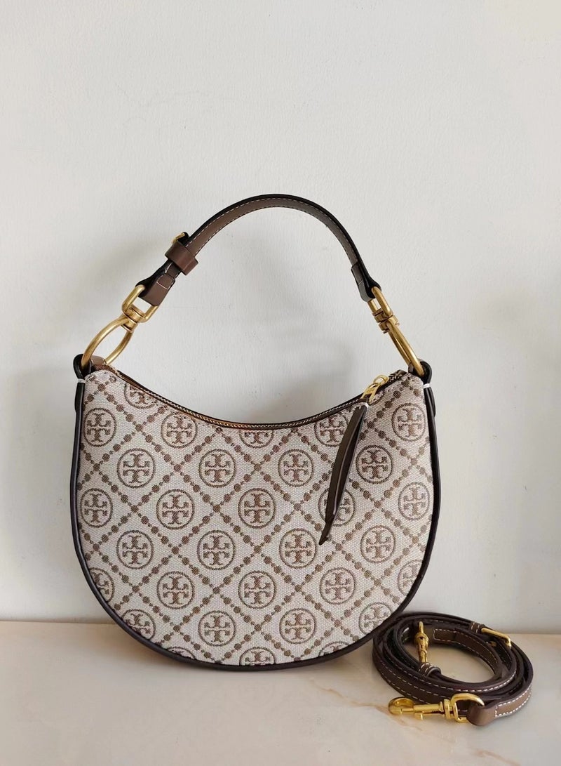 Tory Burch | T Monogram Jacquard Mini Crescent Bag