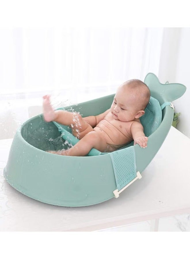 Baby Net Pocket Bathtub, Detachable Net Pocket, Can Lie Down And Bathe, Blue