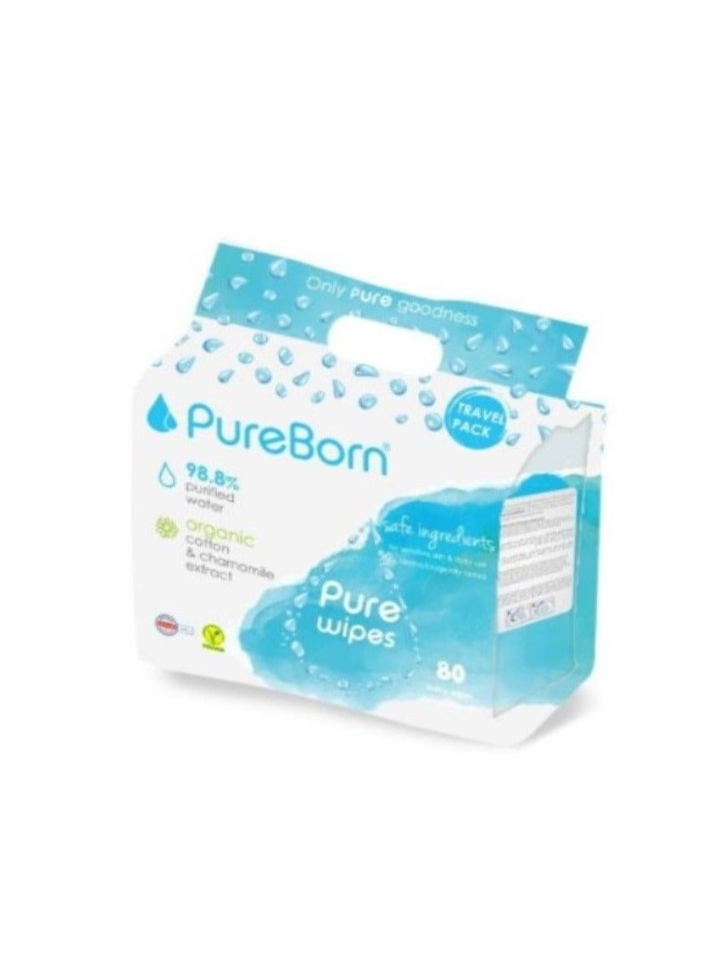 Pure Born Chamomile Travel Wipes 80s