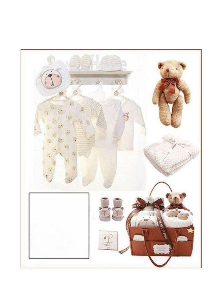 15 Piece Set - Quality Newborn Gift Box Set Made Of Pure Cotton Newborn Baby Gift Box