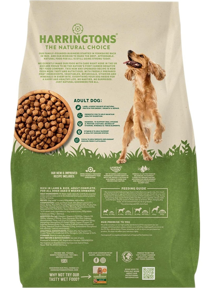 Harringtons Complete Lamb Rice Adult Dry Dog Food 15Kg